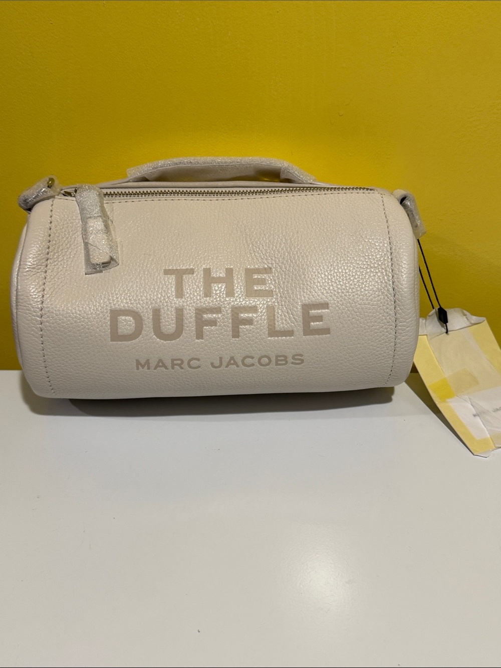 Marc Jacobs The Duffle Cream Leather Barrel Bag